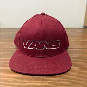 Vans Maroon Cap with Silver Logo